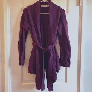 Anthropologie Sparrow Plum Wool Cardigan Sz S